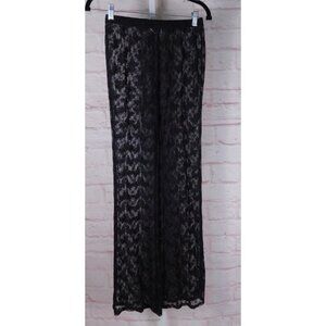 Wild Fable Black Lace Swim Cover Pants Small Sheer Beachwear